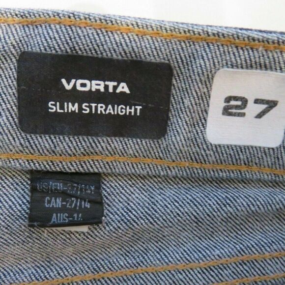 Volcom Denim Jeans Boys Size 27 / 14 Vorta Slim Straight Genuine Skateboard - Picture 6 of 12